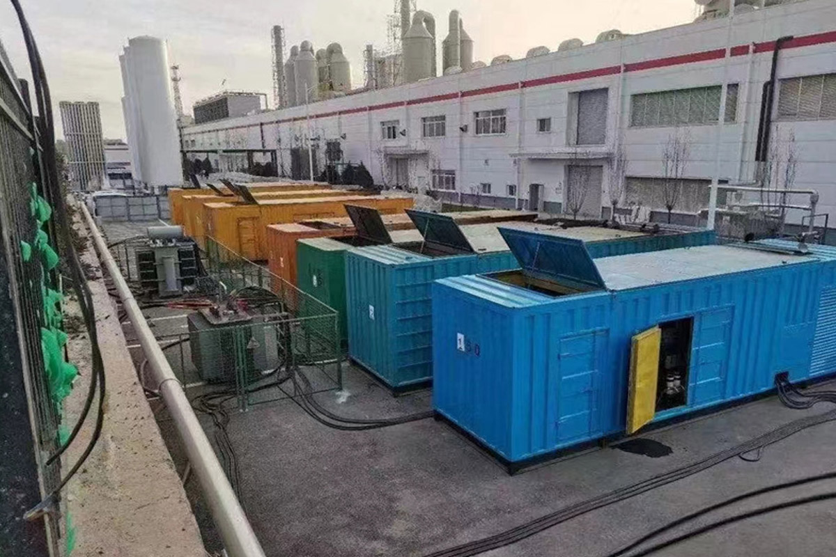 老街街道发电机租赁施工现场